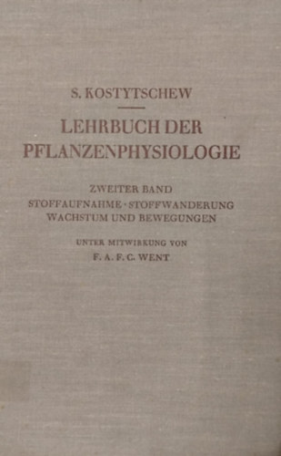 Lehrbuch der Pflanzenphysiologie - Zweiter band