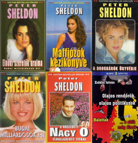 6 db k�nyv a 90-es �vek Magyarorsz�g�r�l: Budai milli�rdosok I-II.+  Maffi�z�k k�zik�nyve + Eln�ki szeret�k uralma + A drogb�r�k �gyv�dje + A r�szedett Nagy � + Olajos rend�r�k olajos politikusok - Halottak ... s akik m�g �lnek