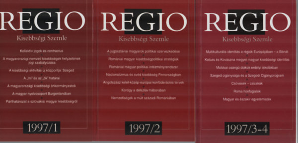 REGIO-Kisebbsgi Szemle 1997/1-4.