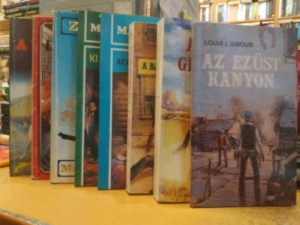 Max Brand - Zane Grey Louis L'Amour - 8 db western: Az ezst kanyon; t a Rio Grandn; A bajkever klyk; Ki lesz a hetedik?; Az ember, a l s a kutya; Majesti tanyja; letre-hallra; A vgvidk lgija