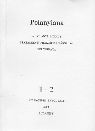 Polanyiana 2000/1-2. Kilencedik vfolyam