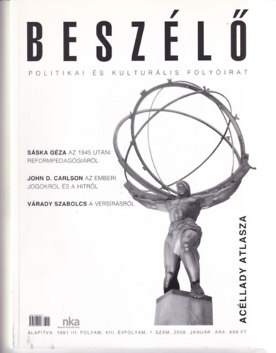 Beszl - Politikai s kulturlis folyirat - 2008. janur