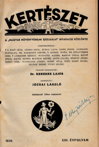 Kertszet 1939-1942. vfolyam ( 4 vfolyam egybektve )