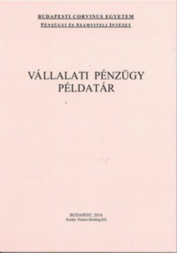 Vllalati pnzgy pldatr