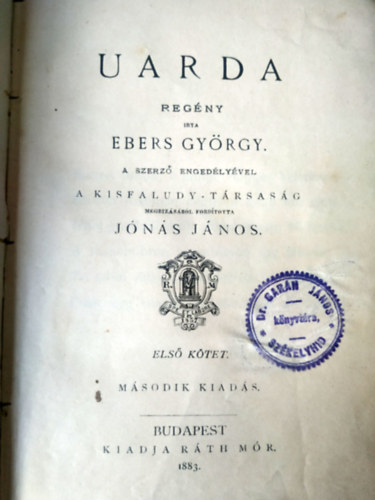 Ebers Gyrgy - Uarda I-II.