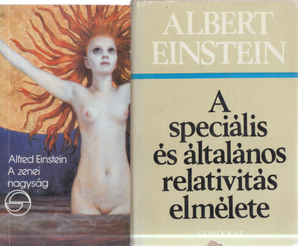 2 db. Einstein k�tet (A zenei nagys�g + A speci�lis �s �ltal�nos relativit�s elm�lete)