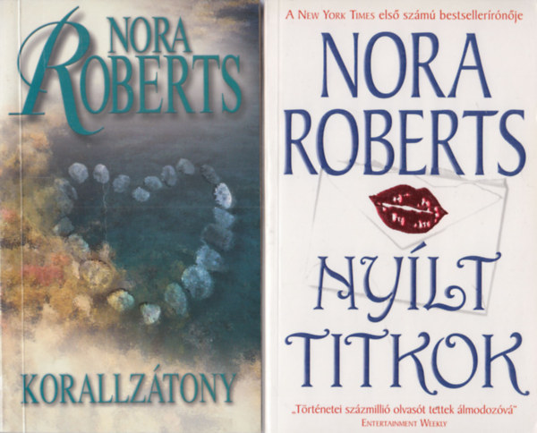 2 db Nora Roberts regny: Korallztony + Nylt titkok