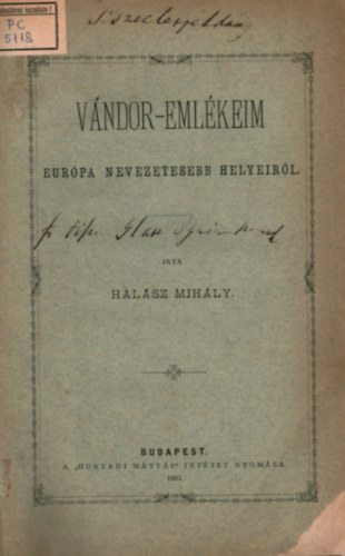 V�ndor-Eml�keim Eur�pa nevezetesebb helyeir�l