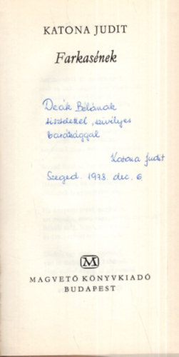 Farkas�nek- Dedik�lt