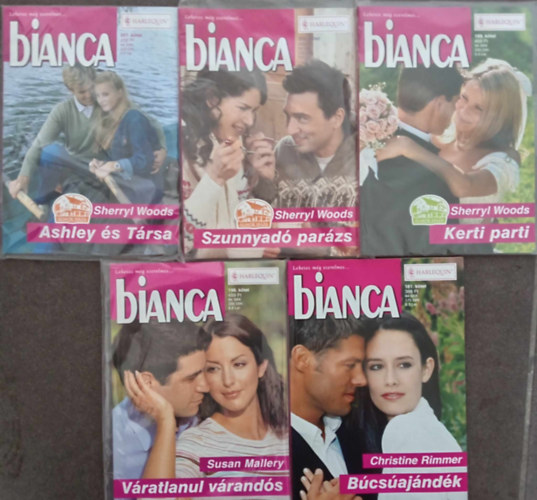 (5 db) Bianca romantikus magazin:  Ashley s trsa / Szunnyad parzs / Vratlanul vrands / Kerti parti / Bcsajndk