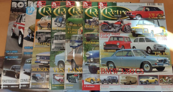 7 db Retro mobil s/vagy Rozsdakupac magazin, szrvnyszmok