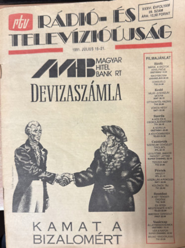Rtv (R�di�- �s telev�zi��js�g) XXXVI.�vfolyam 29.sz�m