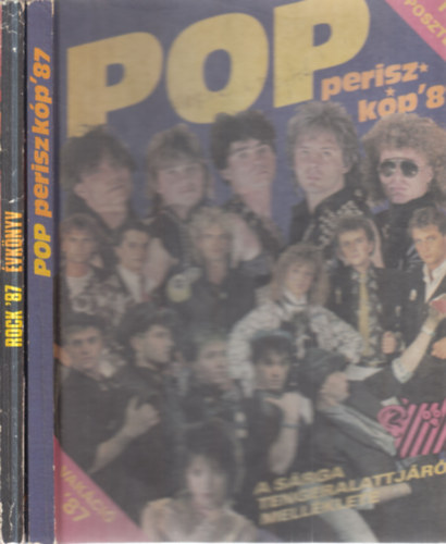 2 db. 1987-es zenei k�tet (Pop periszk�p '87 + Rock �vk�nyv '87)