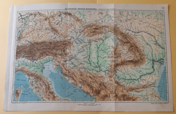 Az Osztr�k - Magyar Monarchia (Hegy- �s vizrajzi t�rk�pe)