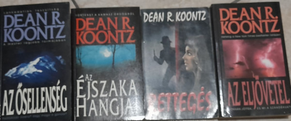 4 db Dean R. Koontz knyv: Az sellensg, Az jszaka hangjai, Rettegs, Az eljvetel