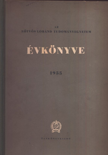 Az Etvs Lornd Tudomnyegyetem vknyve 1955.