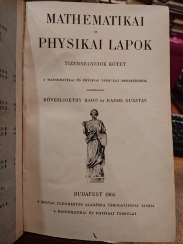 Matematikai s fizikai lapok (Mathematikai s Physikai lapok) 14. ktet (1905)(Bolyai Jnos matematikai Trsulat)