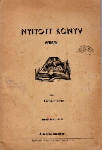 Nyitott k�nyv - versek