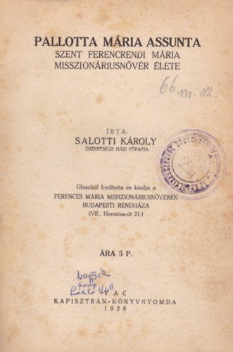 Salotti Kroly - Pallotta Mria Assunta