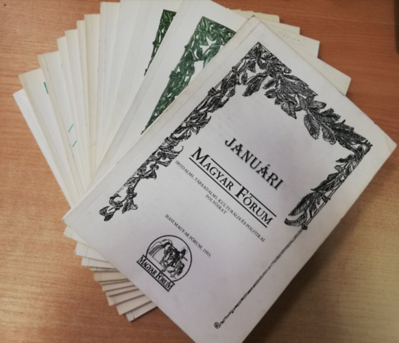 Havi Magyar F�rum 1993. I. �vfolyam 1-12. (teljes �vfolyam, lapsz�monk�nt)