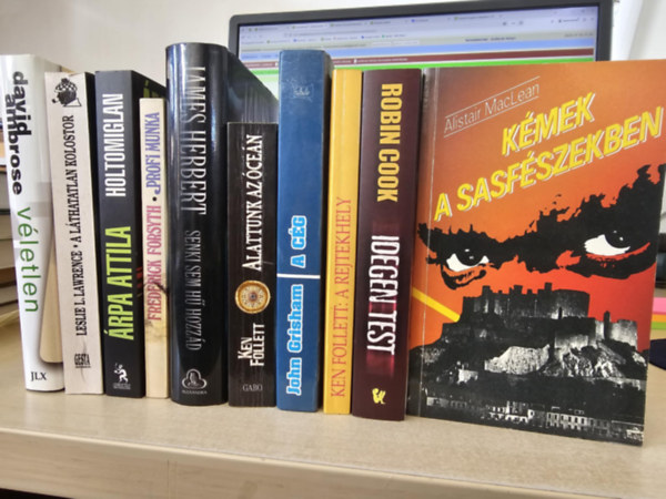 10db krimi, K�NYVMENT� AJ�NLAT: K�mek a sasf�szekben+ Idegen test+ A rejtekhely+ Alattunk az �ce�n+ A c�g+ Senki sem h� hozz�d+ Profi munka+ Holtomiglan+ A l�thatatlan kolostor+ V�letlen