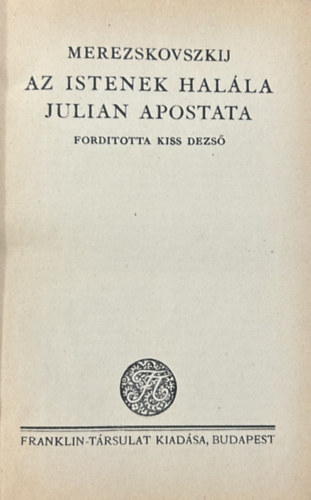 Az istenek hal�la - Julian apostata