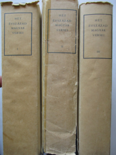 H�t �vsz�zad magyar versei I-III.
