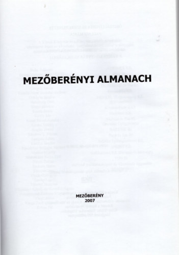 Mezbernyi almanach