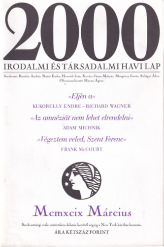 2000 Irodalmi s Trsadalmi Havi Lap - 1999. Mrcius