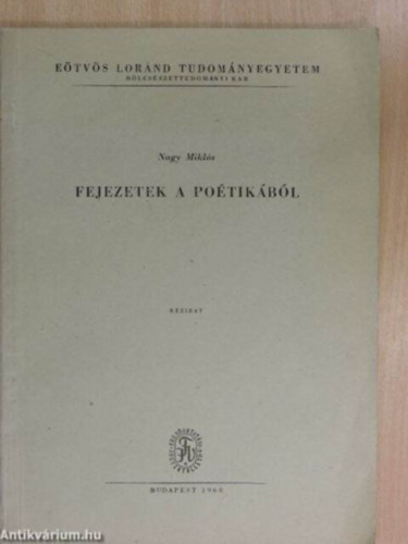 Fejezetek a po�tik�b�l