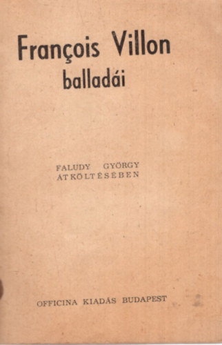 Francois Villon ballad�i