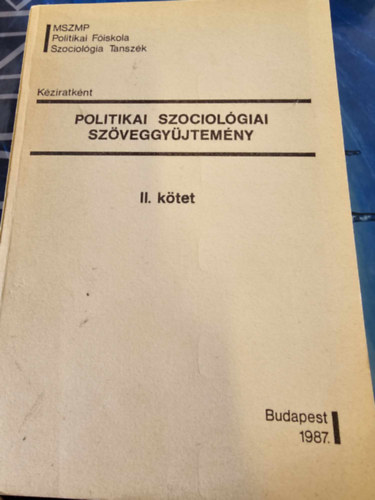 Politikai szociolgia szveggyjtemny II.