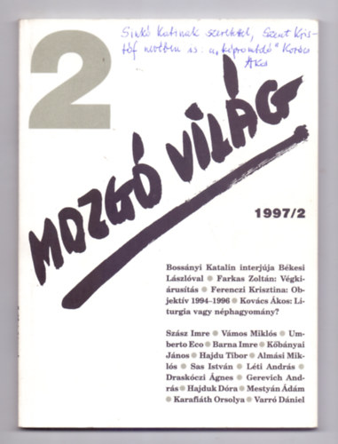 Mozg Vilg  1997/2. (Sznes mellkletekkel) Dediklt!