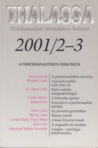 Thalassa Pszichoanalzis-trsadalom-kultra 2001/2-3
