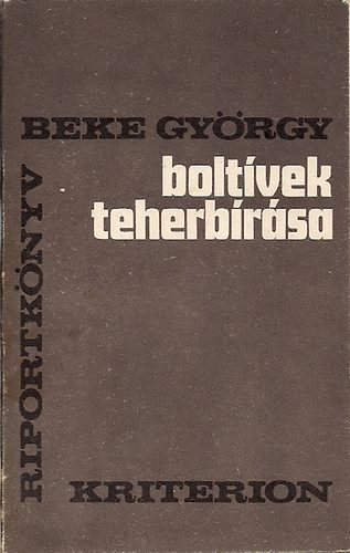 Bolt�vek teherb�r�sa (Barangol�sok M�ramaros �s Szatm�r megy�ben)