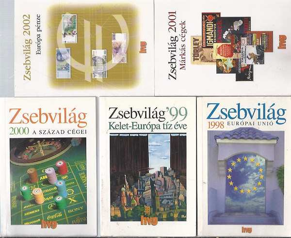 Zsebvilg 1998, 1999, 2000, 2001, 2002 (Eurpai Uni, Kelet-Eurpa tz ve, A szzad cgei, Mrks cgek, Eurpa pnze)