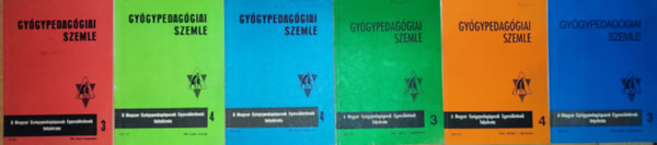 6db f�zet a Gy�gypedag�giai szemle-A Magyar Gy�gypedag�gusok Egyes�let�nek foly�irat�b�l - 1983. j�lius-szeptember 3., 1985. okt�ber-december 4., 1989. okt�ber-december 4., 1991. j�lius-szeptember 3., 1993. okt�ber-december 4., 1994. j