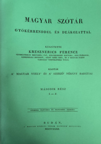 Magyar sz�t�r gy�k�rrendszerrel �s de�kozattal