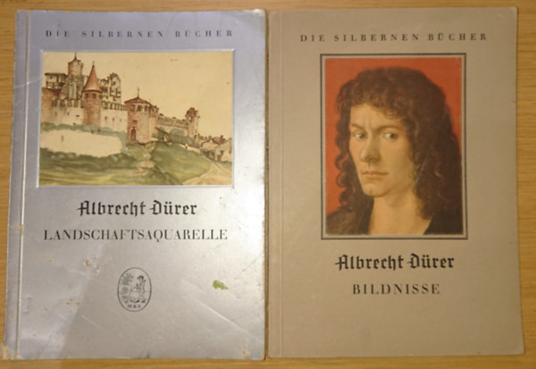 2 Albrecht Drer mvszetvel foglalkoz knyv nmet nyelven: Landschaftsaquarelle,Bildnisse