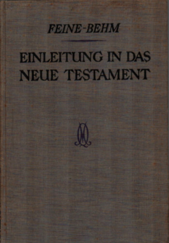 Einleitung in das Neue Testament.