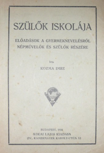 Kozma Imre - Szlk iskolja