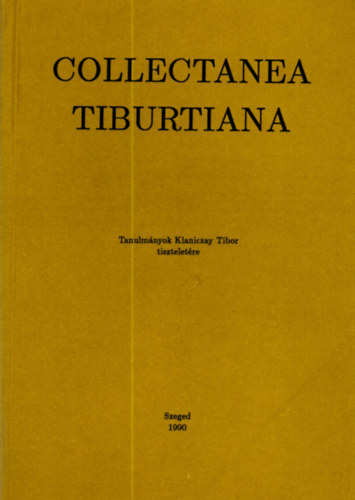Galavics; Herner; Keser szerk. - Collectanea Tiburtiana