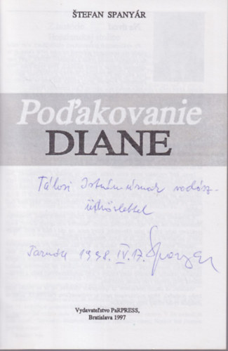 Pod'akovanie Diane - dediklt ( szlovk vadszknyv )