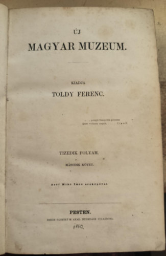 j magyar muzeum X. folyam, II. ktet